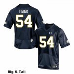 Notre Dame Fighting Irish Men's Blake Fisher #54 Navy Under Armour Authentic Stitched Big & Tall College NCAA Football Jersey VYD2099CO